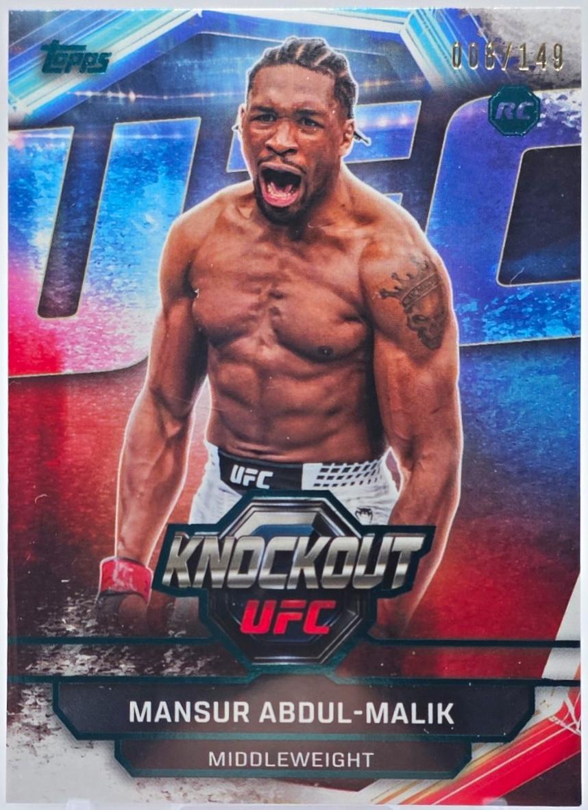 Mansur Abdul-Malik 2026 Topps Knockout UFC Base #54 Teal