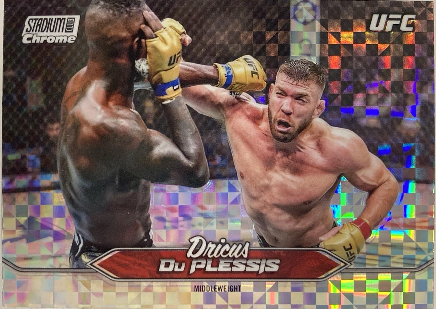 Dricus Du Plessis 2025 Topps Stadium Club UFC Base Chrome #C-126 X-Fractor