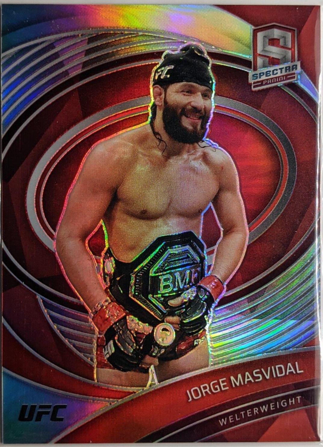 Jorge Masvidal 2021 Panini Chronicles UFC Base Spectra #290 Red