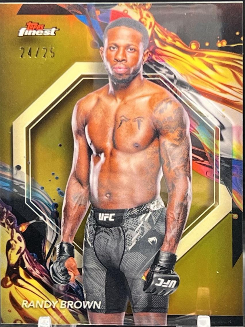 Randy Brown 2024 Topps Finest UFC Base Uncommon #192 Gold Refractor
