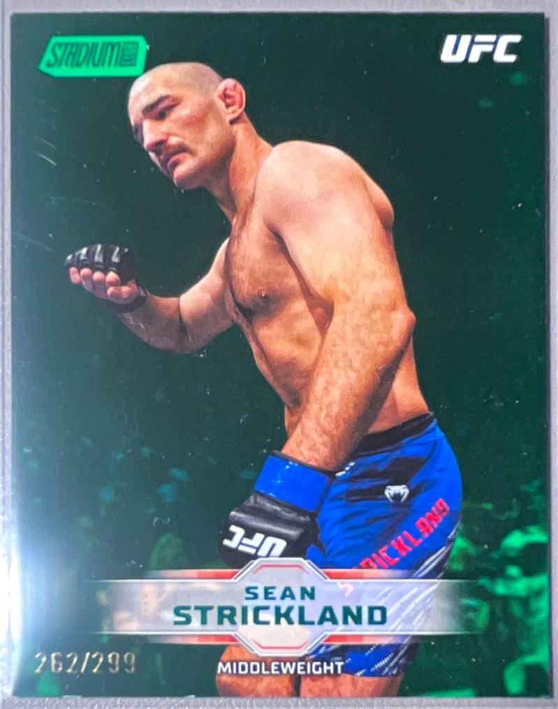 Sean Strickland 2026 Topps Stadium Club UFC Base #46 Green