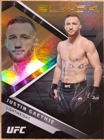 Justin Gaethje 2022 Panini Chronicles UFC Base Black #201 Bronze