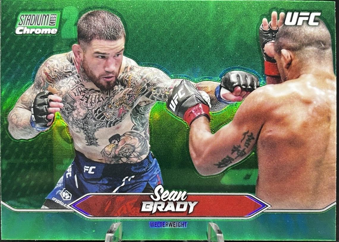 Sean Brady 2025 Topps Stadium Club UFC Base Chrome #C-129 Green Refractor
