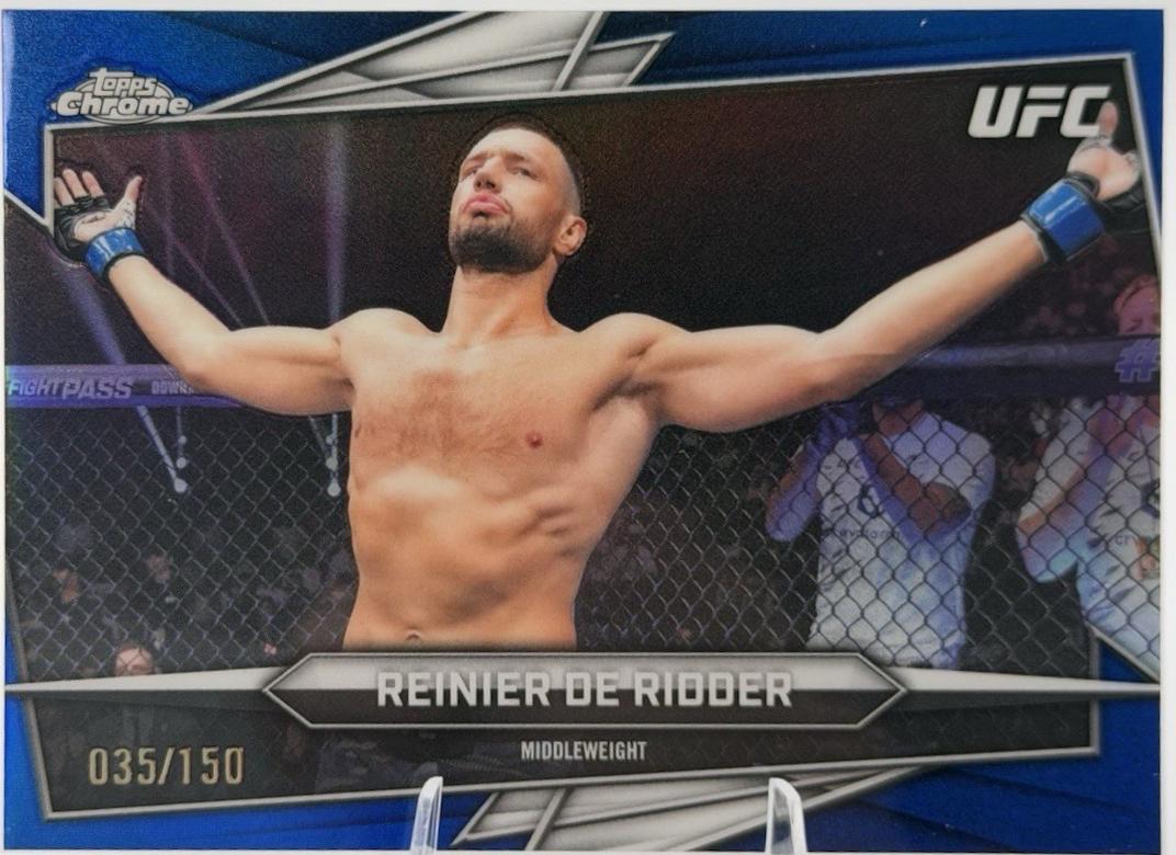 Reinier de Ridder 2026 Topps Chrome UFC Base #38 Blue Refractor