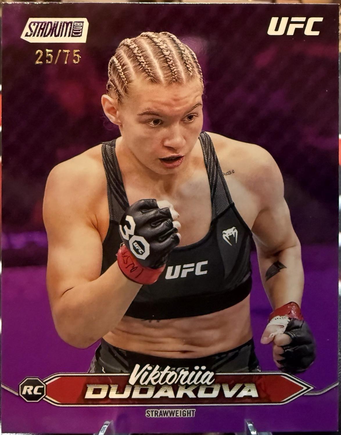 Viktoriia Dudakova 2025 Topps Stadium Club UFC Base #124 Purple
