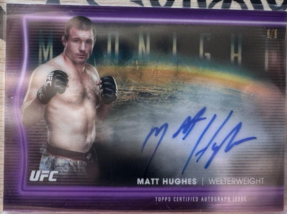 Matt Hughes 2025 Topps Midnight UFC Horizon Signatures #HNS-MH Daybreak