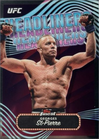 Georges St-Pierre 2024 Topps Finest UFC Headliners #HDL-21 Checkerboard Refractor