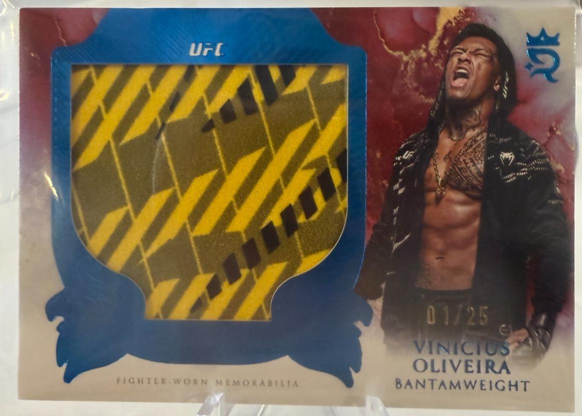 Vinicius Oliveira 2025 Topps Royalty UFC Rookie Jumbo Relics #RJR-VO Blue