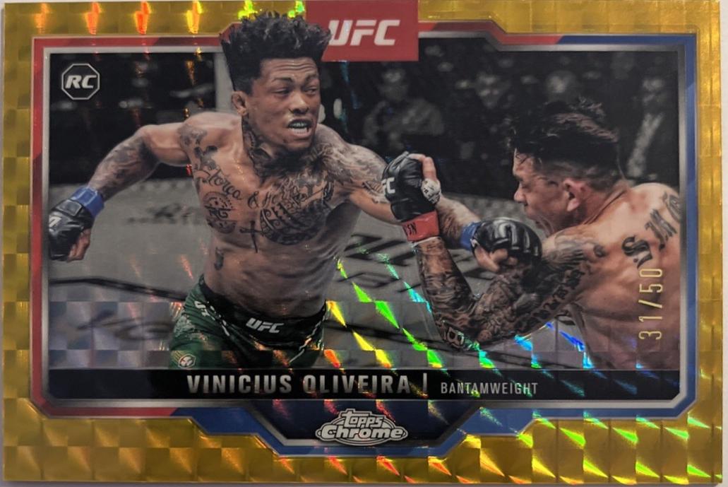 Vinicius Oliveira 2025 Topps Chrome UFC Base #9 Gold Geometric Refractor