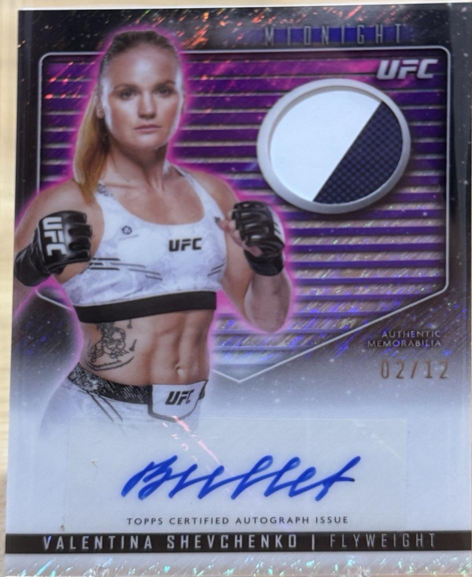 Valentina Shevchenko 2024 Topps Midnight UFC Relic Autographs #RCA-VSH Midnight