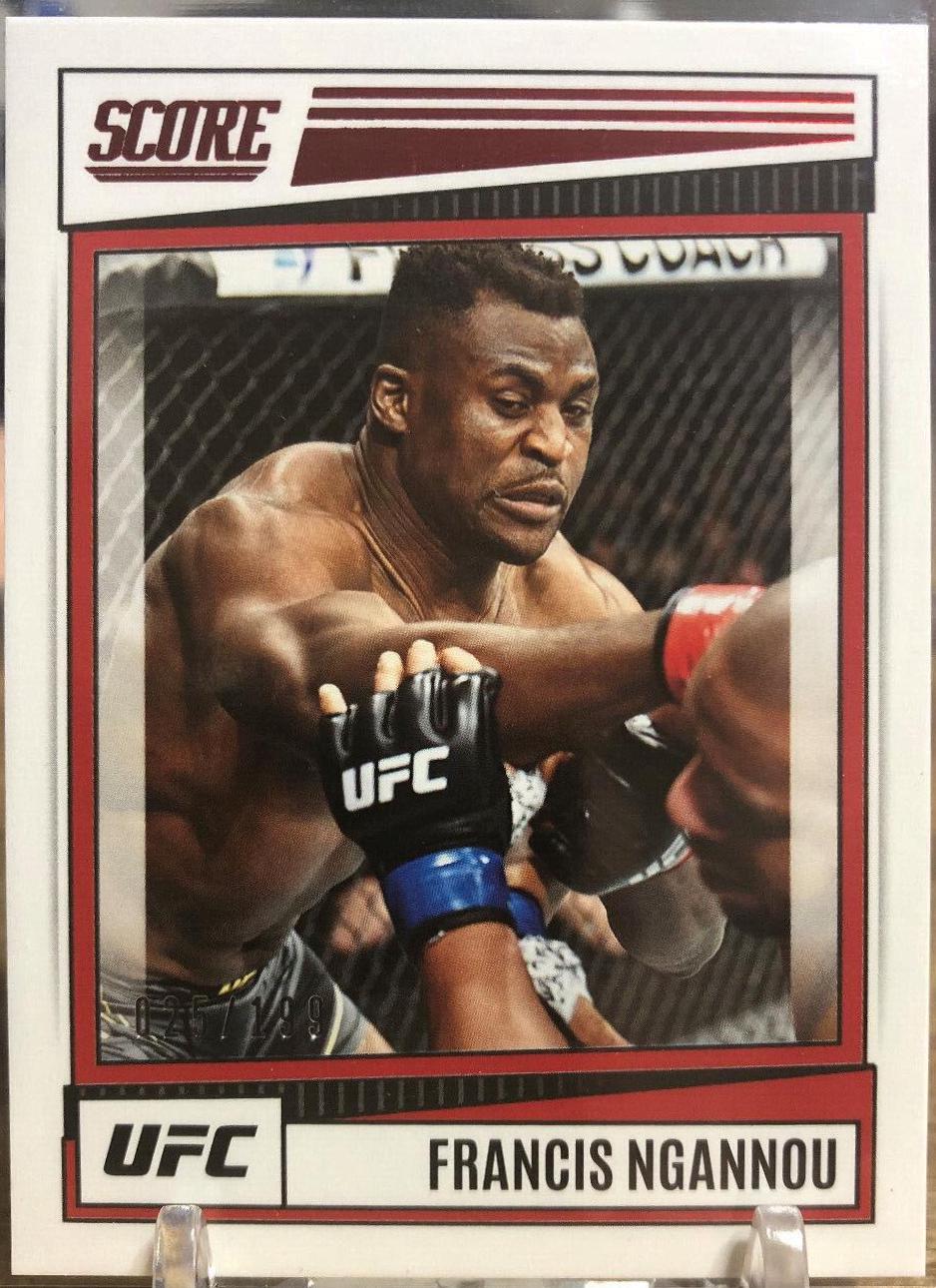 Francis Ngannou 2022 Panini Chronicles UFC Base Score #191 Red