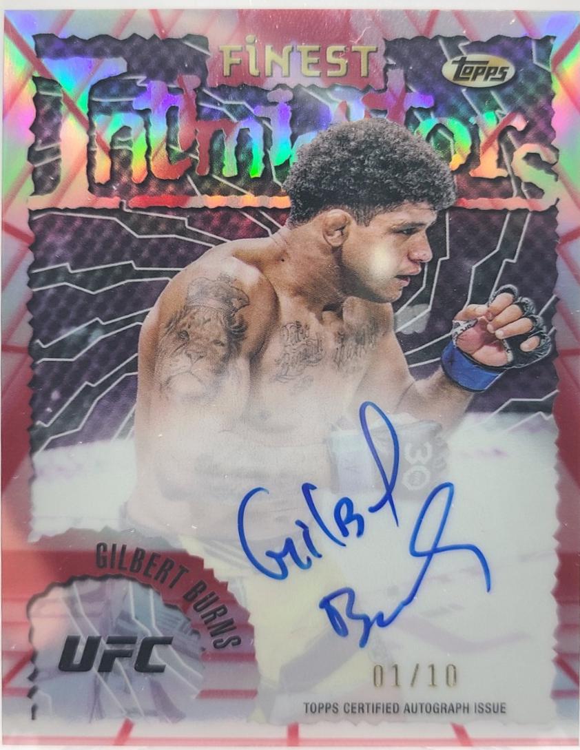 Gilbert Burns 2024 Topps Finest UFC Intimidators Autographs #IA-GBS Superfractor