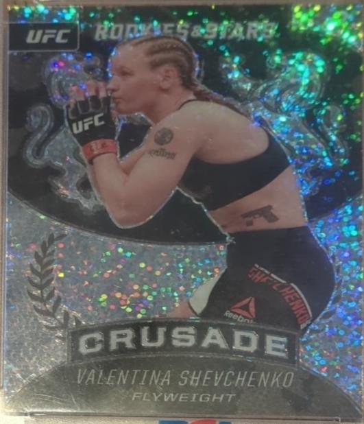 Valentina Shevchenko 2021 Panini Chronicles UFC Base Crusade #239 Black
