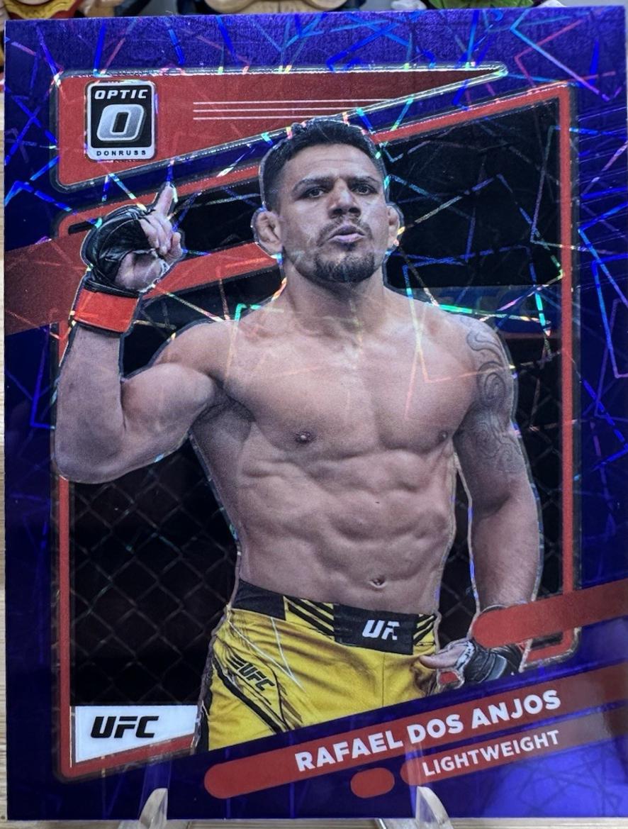 Rafael Dos Anjos 2022 Panini Donruss Optic UFC Base #43 Purple Velocity