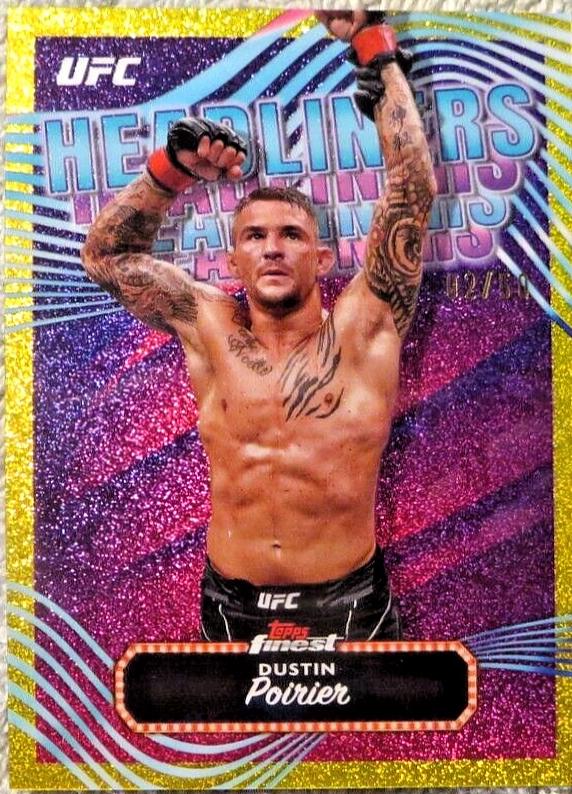 Dustin Poirier 2024 Topps Finest UFC Headliners #HDL-3 Gold Refractor