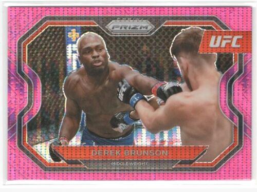 Derek Brunson 2021 Panini Prizm UFC Base #186 Pink Pulsar