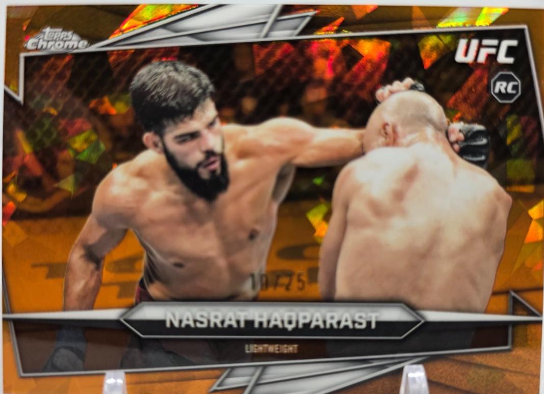 Nasrat Haqparast 2026 Topps Chrome UFC Base #174 Orange Refractor