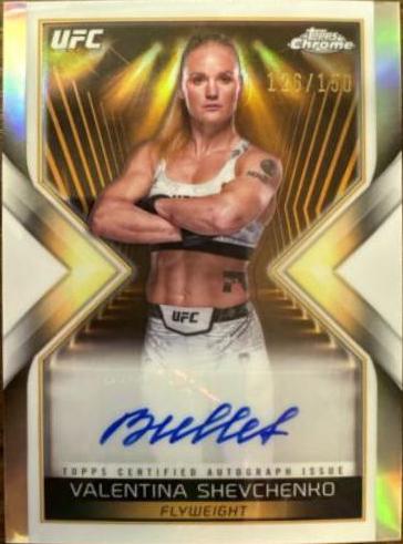 Valentina Shevchenko 2024 Topps Chrome UFC Main Event Autographs #MEA-VSH Refractor