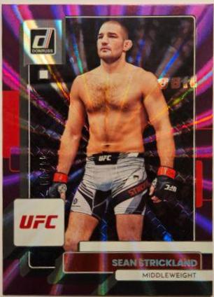Sean Strickland 2023 Panini Donruss UFC Base #69 Purple Laser