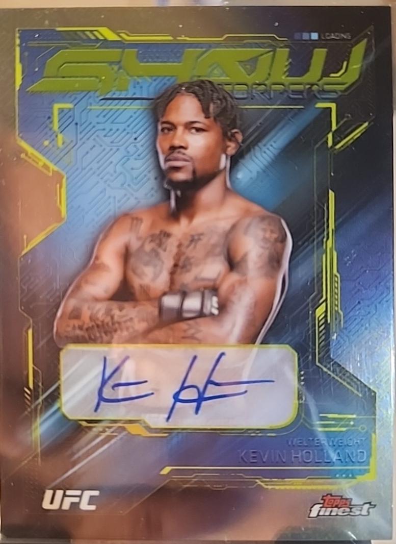 Kevin Holland 2025 Topps Finest UFC Showstopper Autographs #SSA-KH Refractor