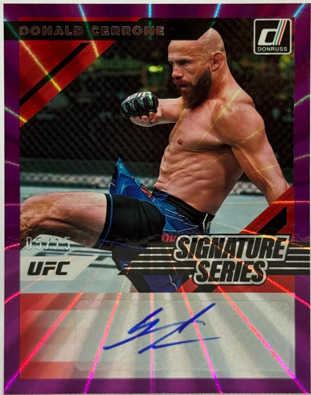 Donald Cerrone 2022 Panini Donruss UFC Signature Series #98 Purple Laser