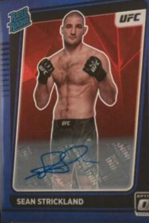 Sean Strickland 2022 Panini Donruss Optic UFC Base Rated Rookies Signatures #111 Purple