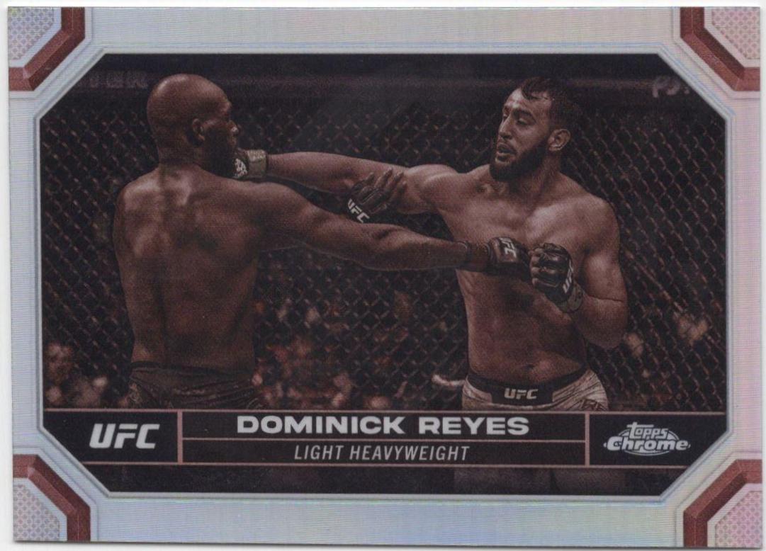 Dominick Reyes 2024 Topps Chrome UFC Base #61 Sepia Refractor