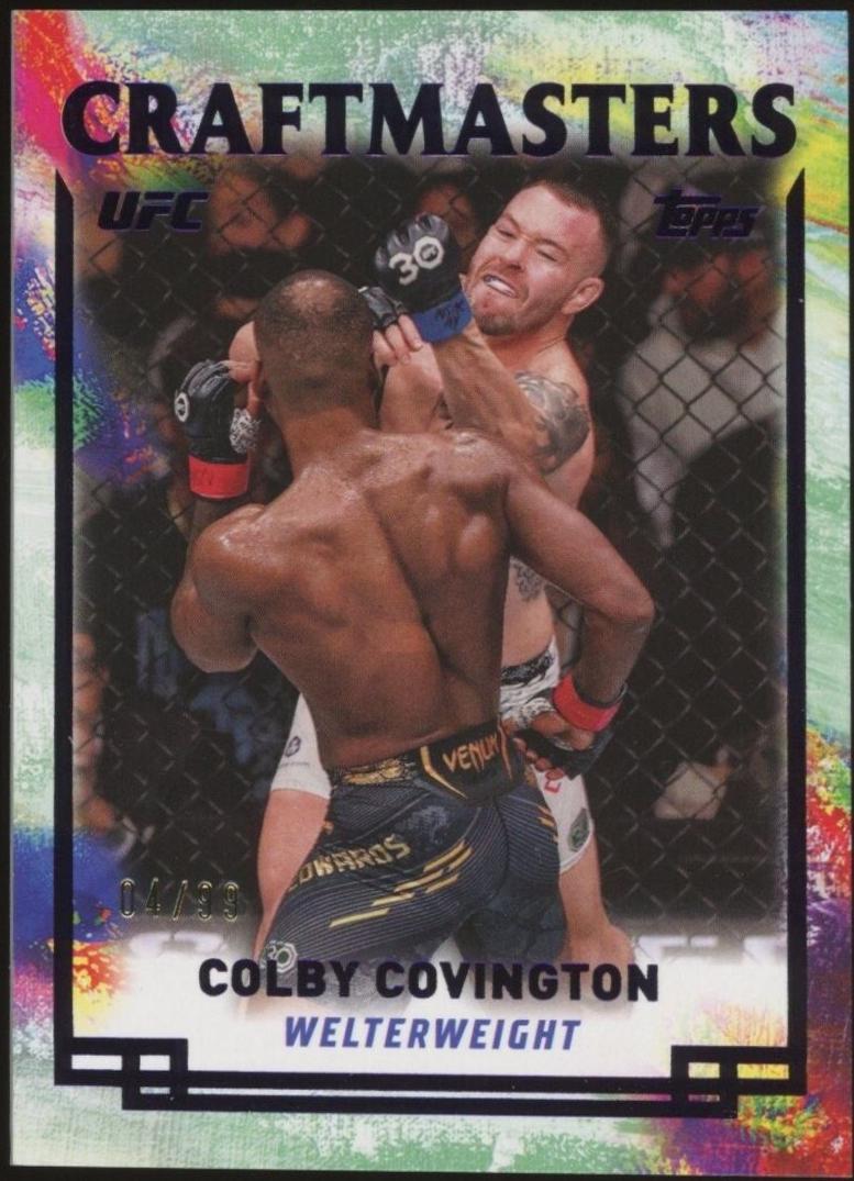 Colby Covington 2024 Topps Knockout UFC Craftmasters #CRM-13 Purple