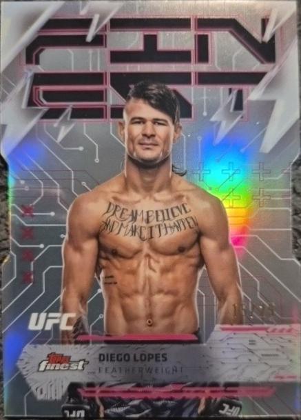 Diego Lopes 2025 Topps Finest UFC Base Rare #222 Die-Cut Refractor