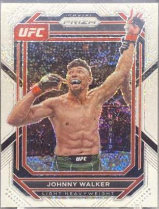 Johnny Walker 2023 Panini Prizm UFC Base #169 White Sparkle
