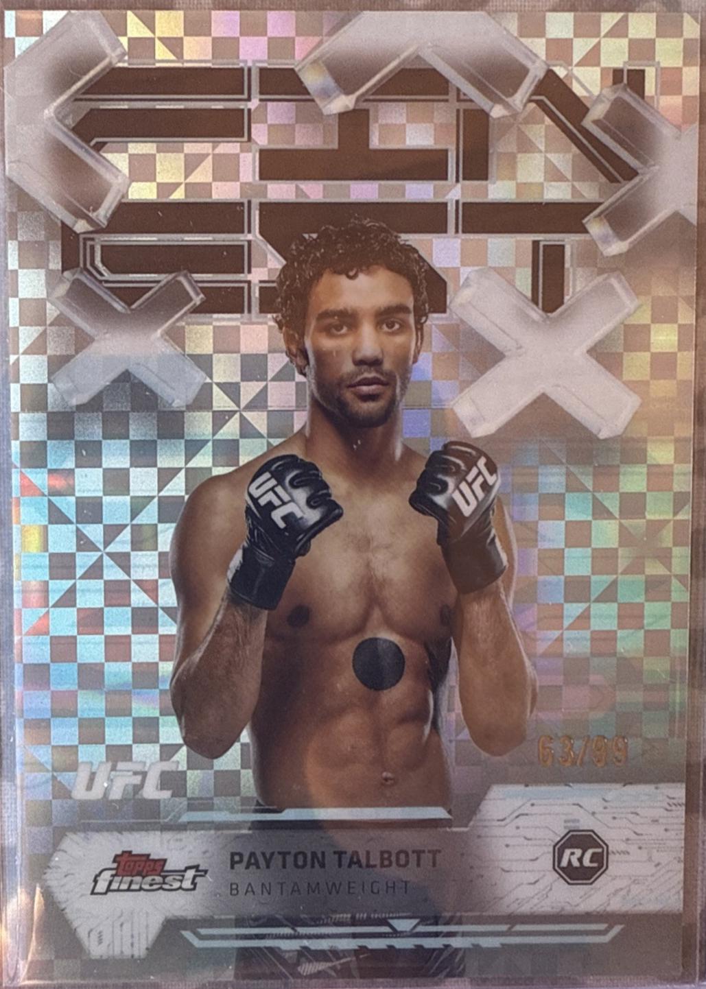 Payton Talbott 2025 Topps Finest UFC Base Common #74 Blue Checkerboard Refractor