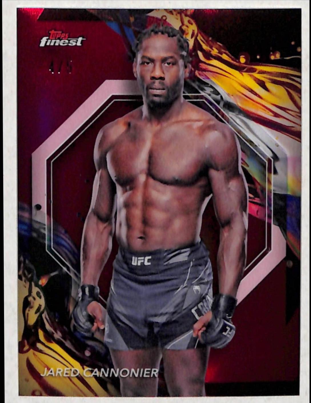 Jared Cannonier 2024 Topps Finest UFC Base Uncommon #149 Gold Shimmer Refractor
