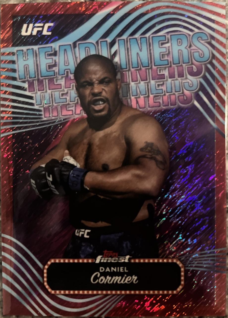Daniel Cormier 2024 Topps Finest UFC Headliners #HDL-22 Red Shimmer Refractor