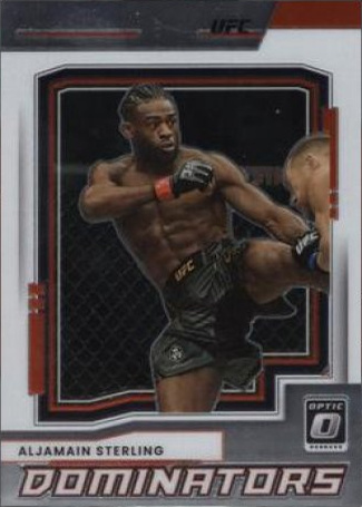 Aljamain Sterling 2022 Panini Donruss Optic UFC Dominators #1 Gold Vinyl