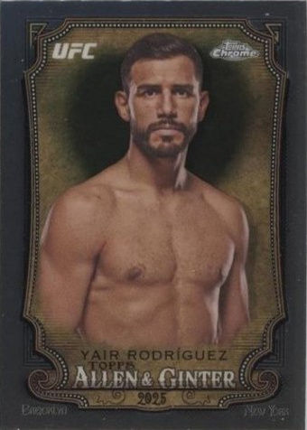 Yair Rodríguez 2025 Topps Chrome UFC Allen & Ginter #AAG-23 Red Refractor