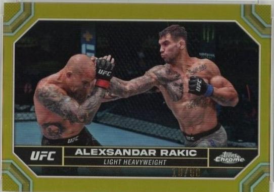 Aleksandar Rakic 2024 Topps Chrome UFC Base #11 Gold Refractor