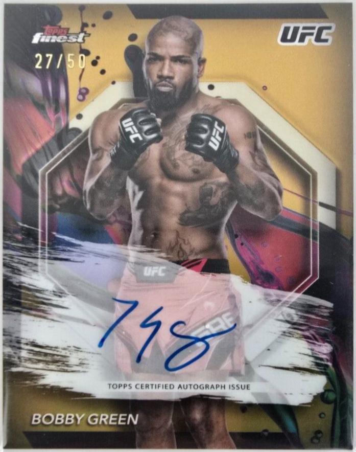 King Green 2024 Topps Finest UFC Finest Autographs #FA-BGN Gold Refractor
