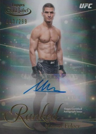 Movsar Evloev 2024 Topps Gold Label UFC Ranked Ink #RIK-MEV Gold