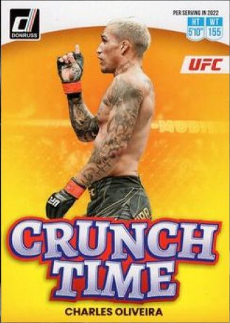 Charles Oliveira 2023 Panini Donruss UFC Crunch Time #7 Press Proof Silver