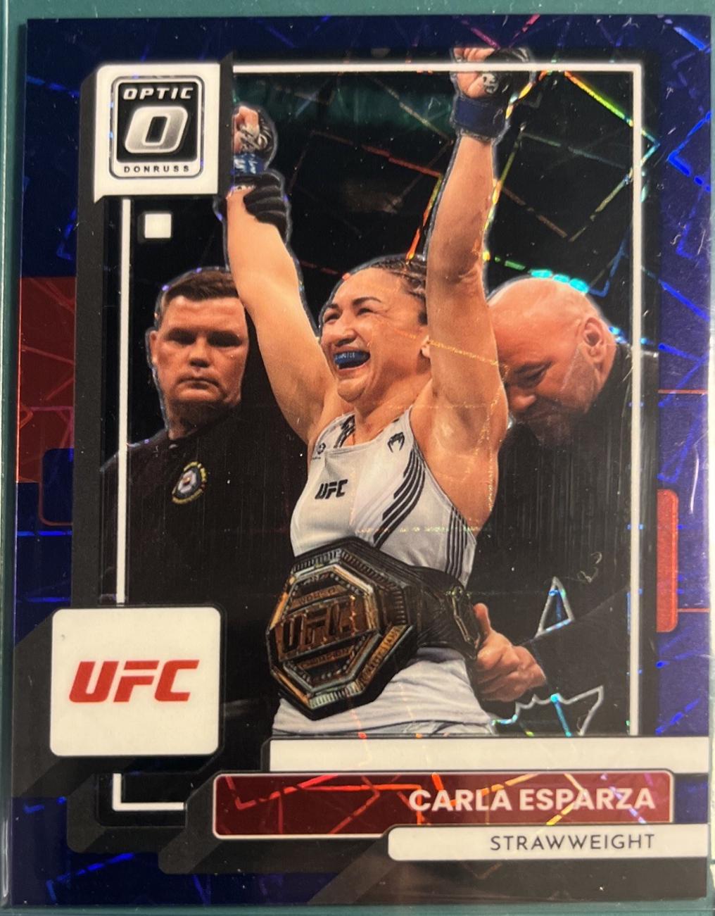 Carla Esparza 2023 Panini Donruss Optic UFC Base #18 Purple Velocity