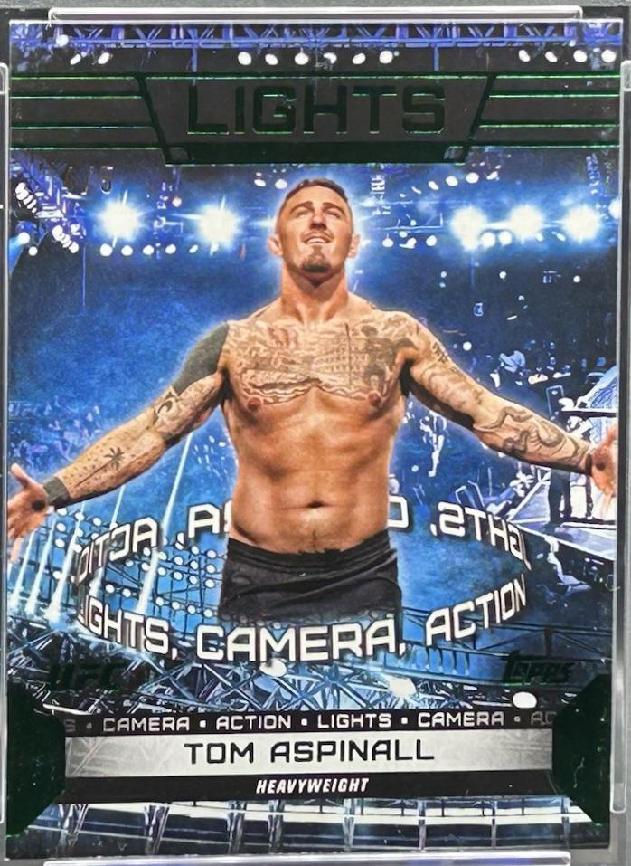 Tom Aspinall 2024 Topps Knockout UFC Lights (Lights, Camera, Action) #LTS-7 Emerald