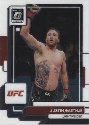 Justin Gaethje 2023 Panini Donruss Optic UFC Base #71 Black Pandora