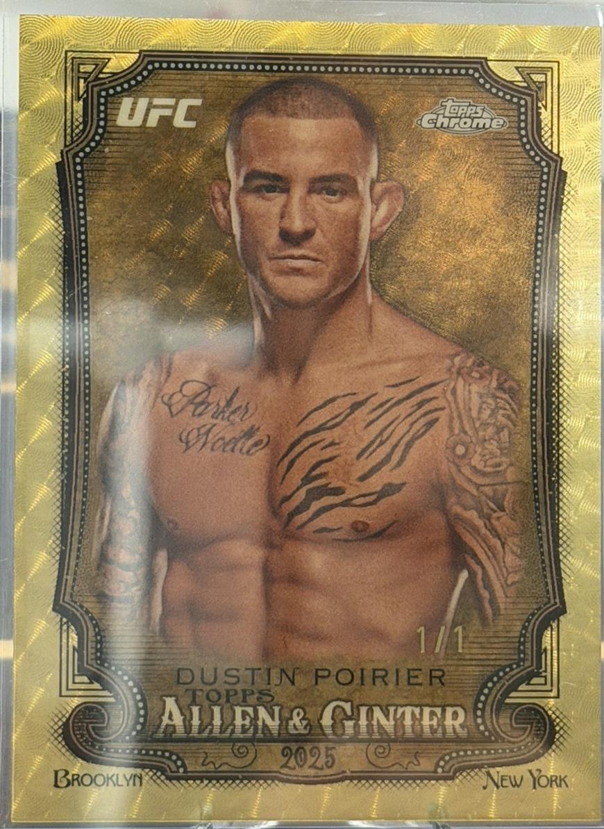 Dustin Poirier 2025 Topps Chrome UFC Allen & Ginter #AAG-29 Superfractor