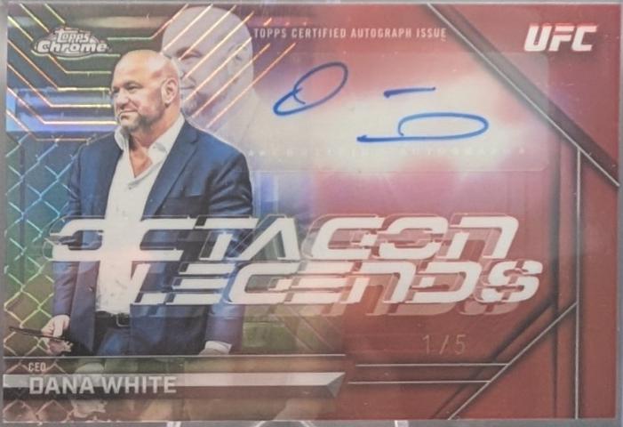 Dana White 2026 Topps Chrome UFC Octagon Legends Autographs #OLA-DW Refractor