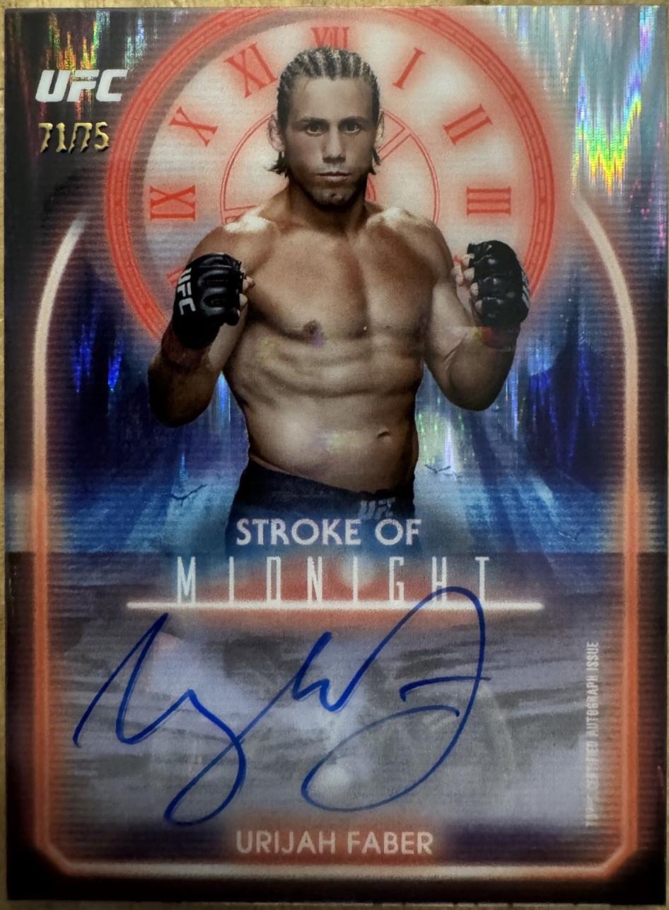 Urijah Faber 2025 Topps Midnight UFC Stroke of Midnight Autographs #SMA-UF Dusk