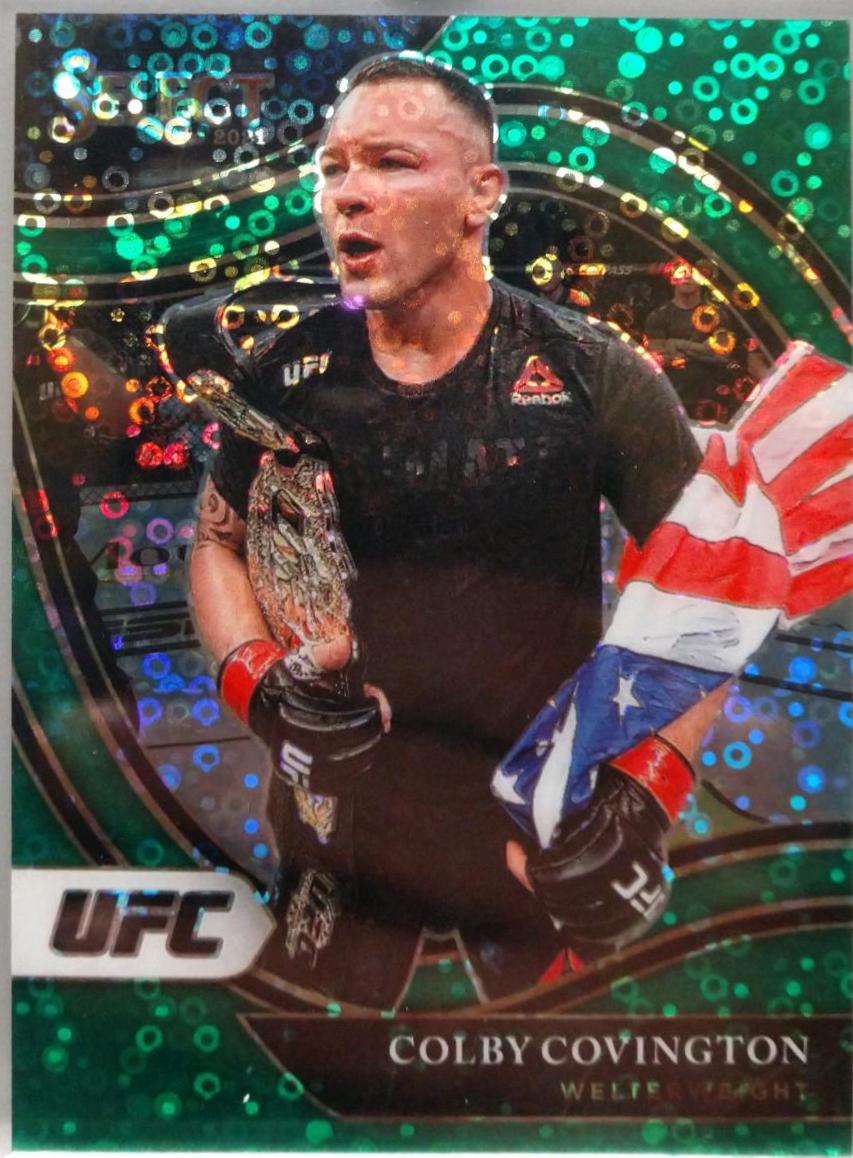 Colby Covington 2021 Panini Select UFC Octagonside #264 Green Disco