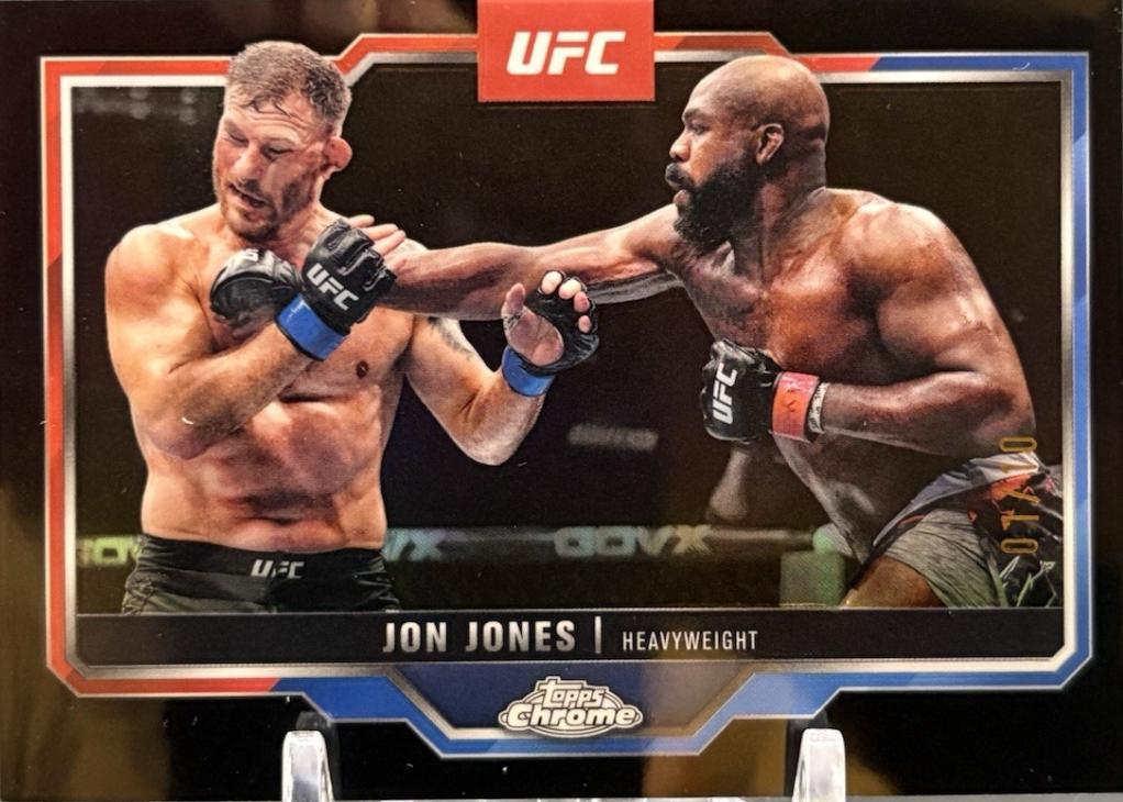 Jon Jones 2025 Topps Chrome UFC Base #83 Black Refractor