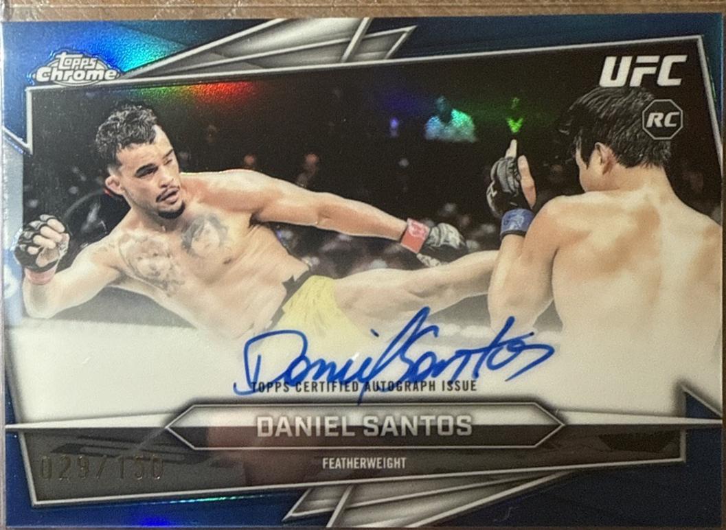 Daniel Santos 2026 Topps Chrome UFC Base Autographs #BAV-DS Blue Refractor