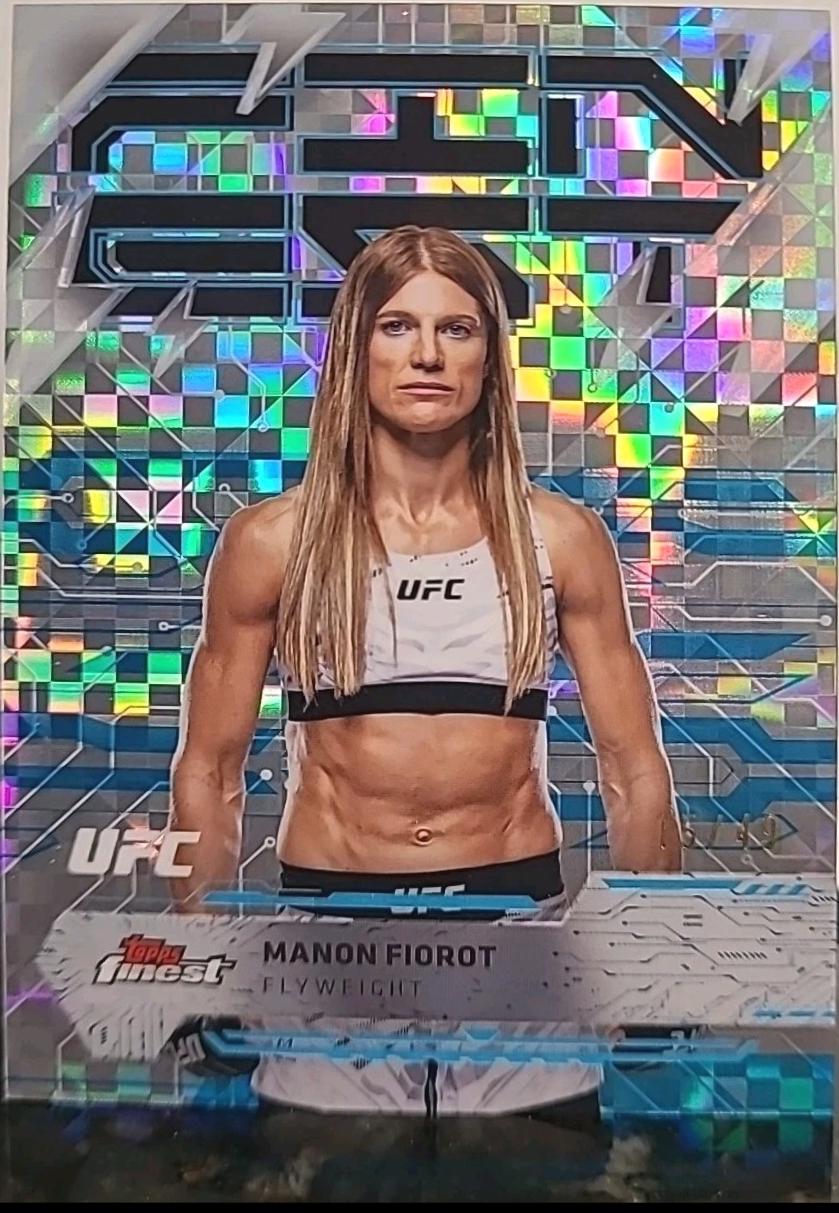 Manon Fiorot 2025 Topps Finest UFC Base Rare #288 Blue Checkerboard Refractor