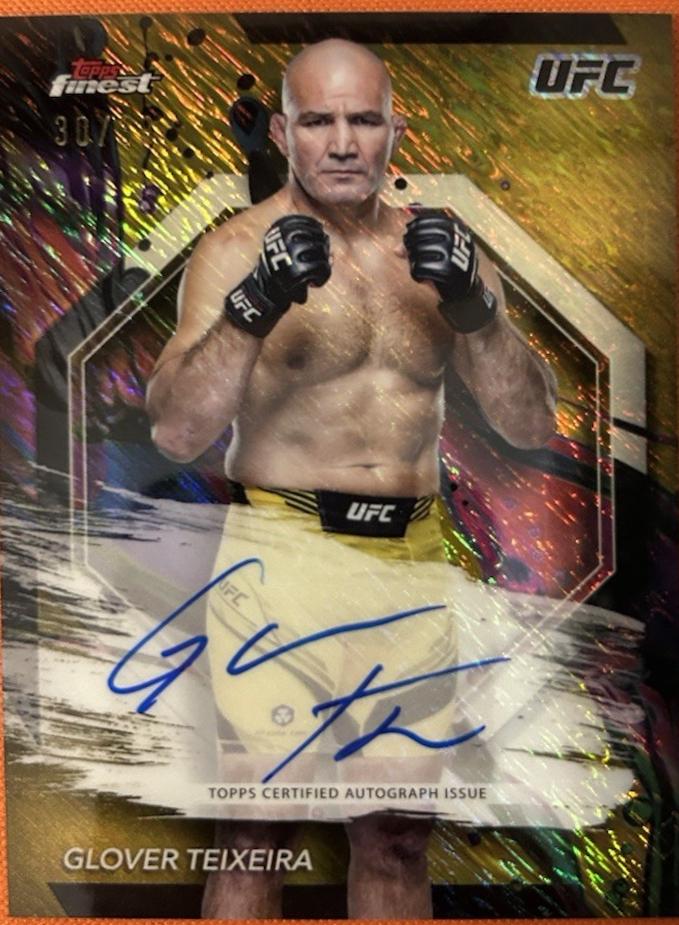 Glover Teixeira 2024 Topps Finest UFC Finest Autographs #FA-GTA Gold Shimmer Refractor